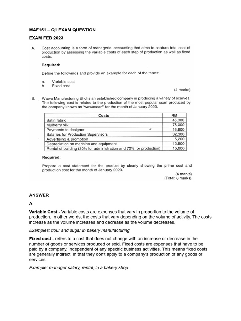 q1 Solution Exam Feb 2023 | PDF