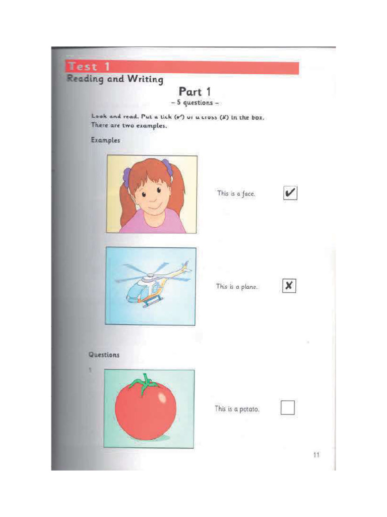 Test 5 Reading Starters | PDF