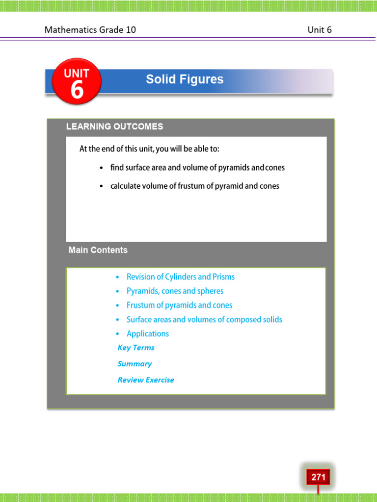 6.solid Figures | PDF | Sphere | Area