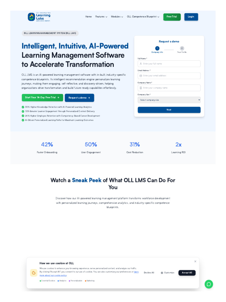 Learning Management Solutions | OLL-LMS Online Training Platform | PDF ...