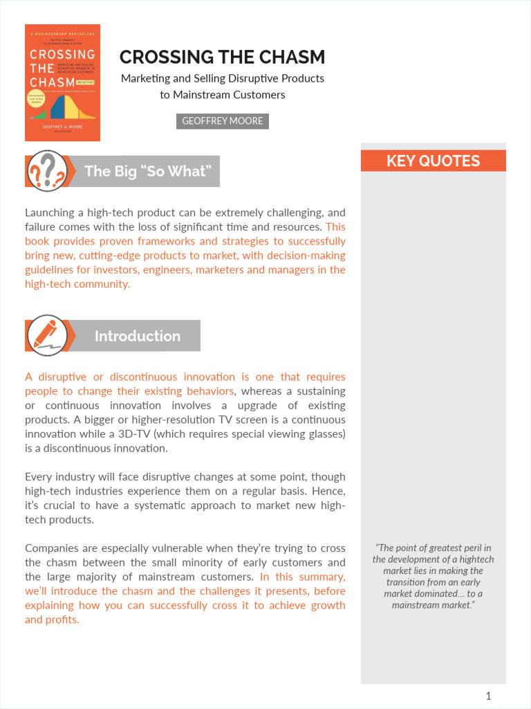 Day 43 - Crossing the Chasm | PDF | Sales | Marketing