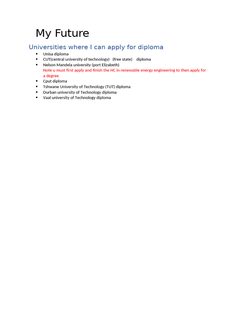 My Future | PDF