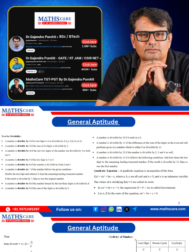 General Aptitude Short Notes To Do List by Dr. Gajendra Purohit Sir ...