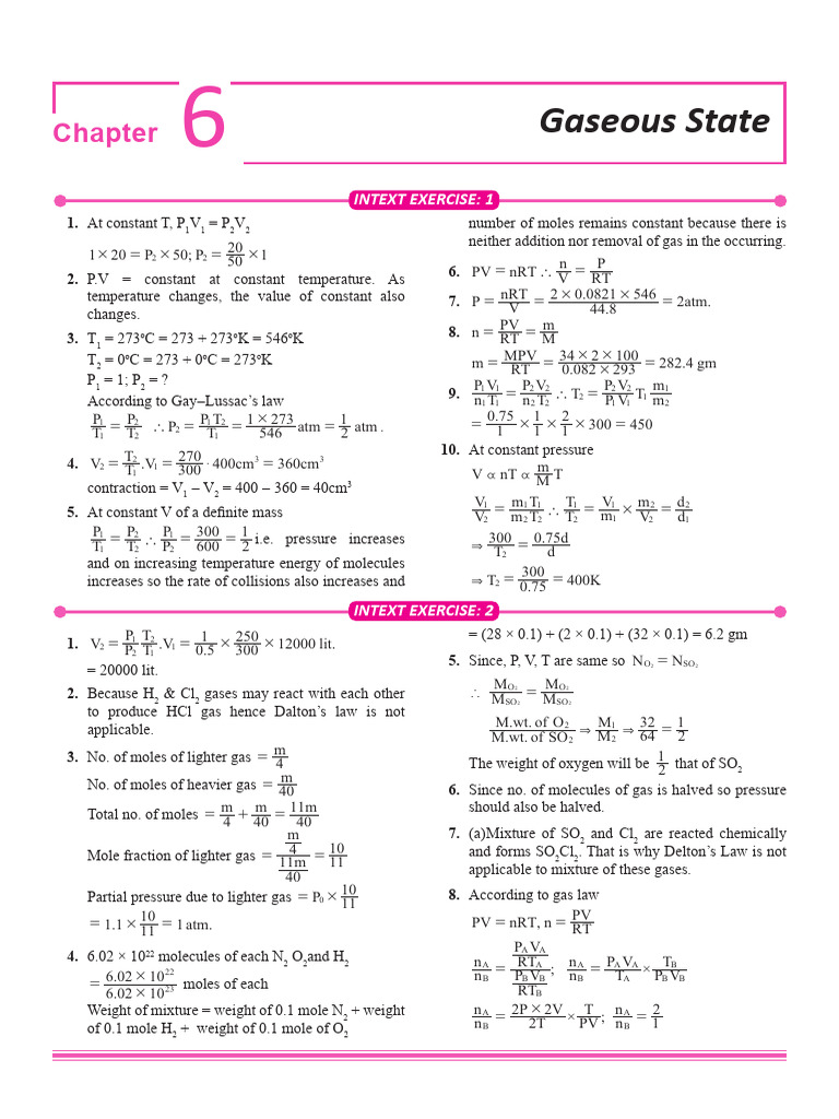 Gaseous State | PDF | Gases | Quantity
