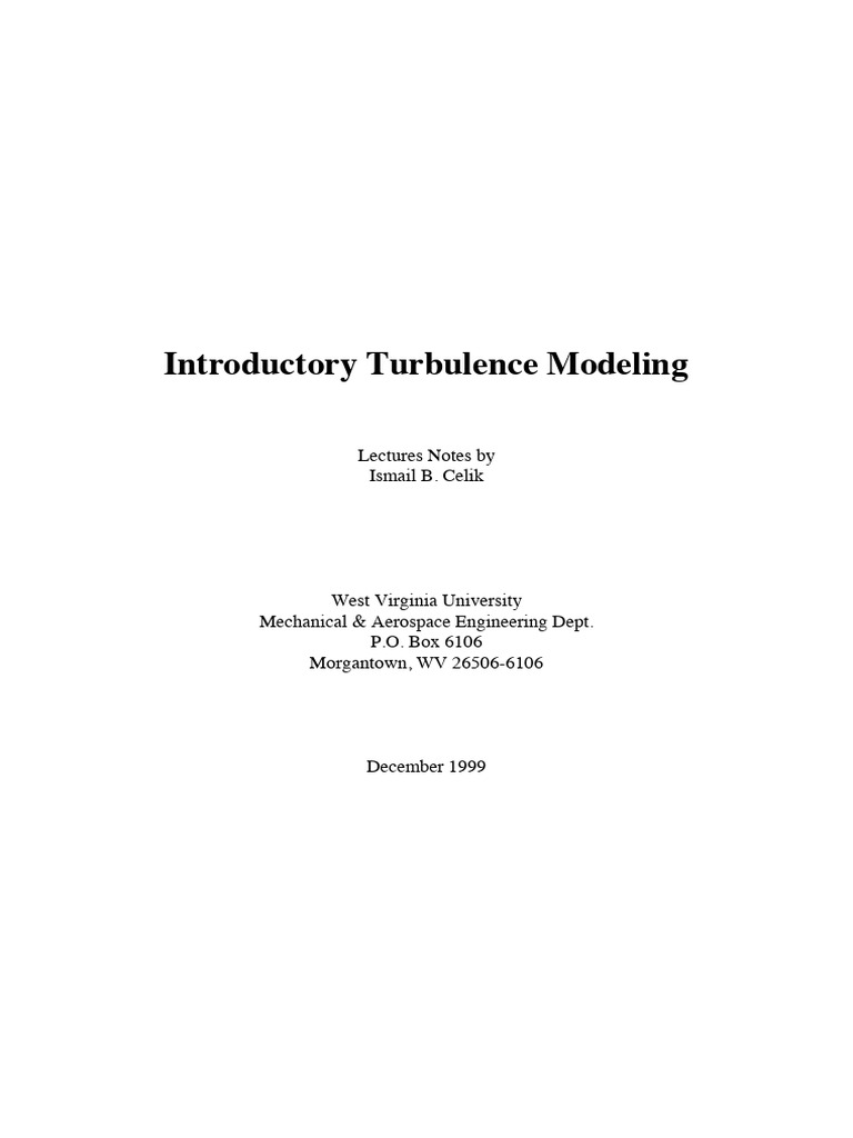 Introductory Turbulence Modeling | PDF | Turbulence | Fluid Dynamics