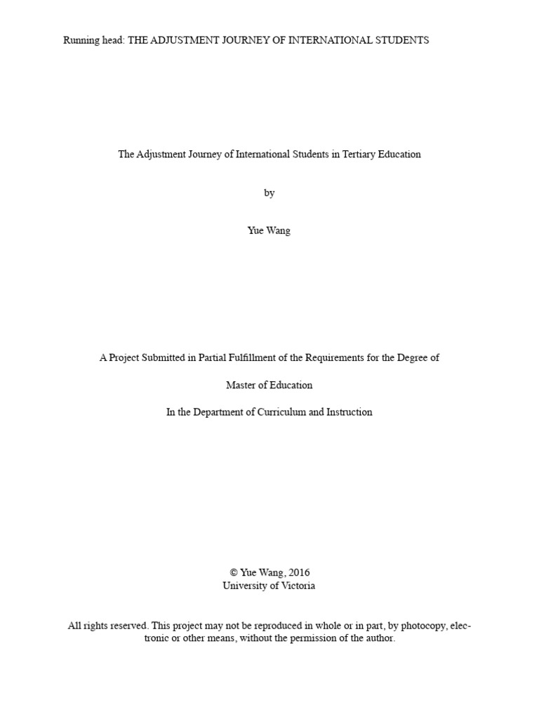 International Students' Adjustment | PDF | Self Efficacy | Social Support