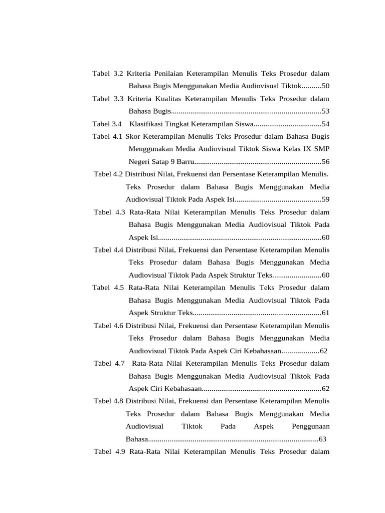 Daftar Tabel | PDF