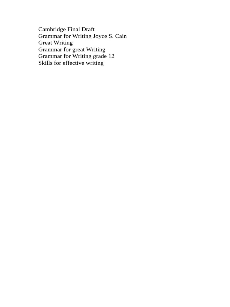 Cambridge Final Draft | PDF