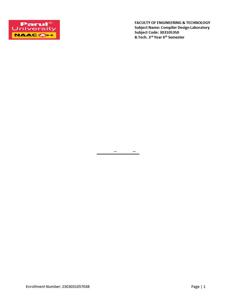 CD Prac 1,2,3 (Astha) | PDF | Parsing | Computer Engineering