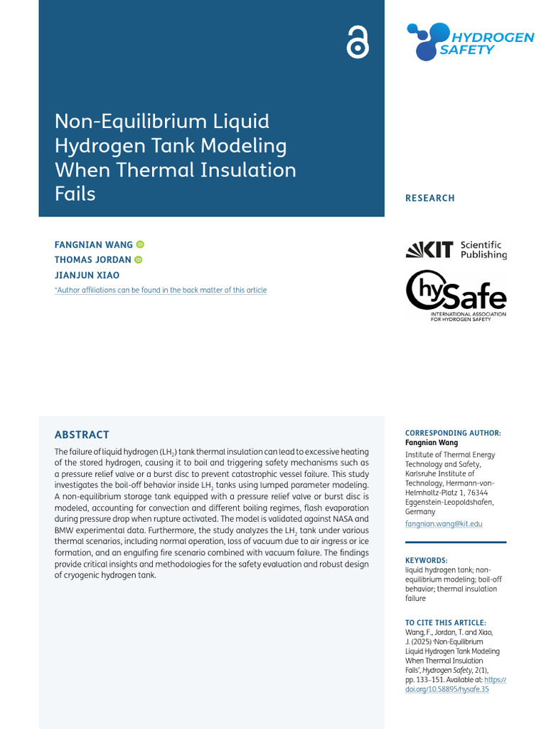 Non-Equilibrium Liquid Hydrogen Tank Modeling When Thermal Insulation ...