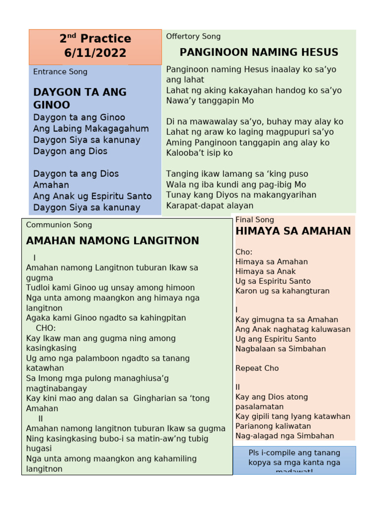 Choir Songs 2 | PDF