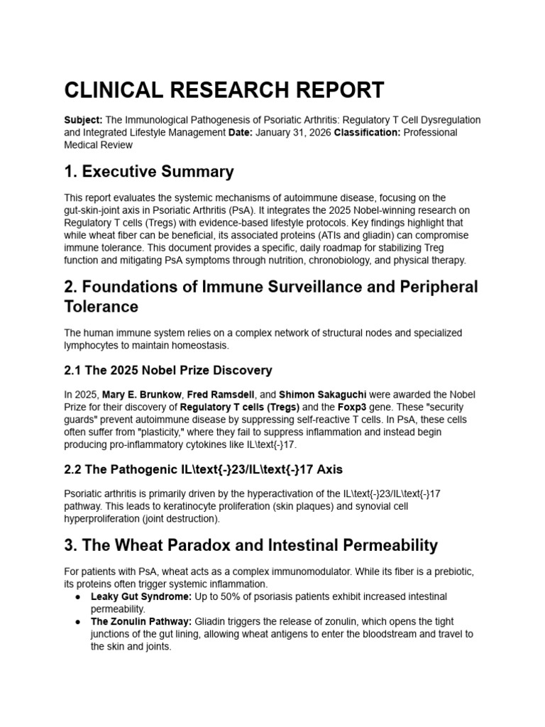 Clinical Research Report - Lifestyle Management | PDF | Psoriasis ...