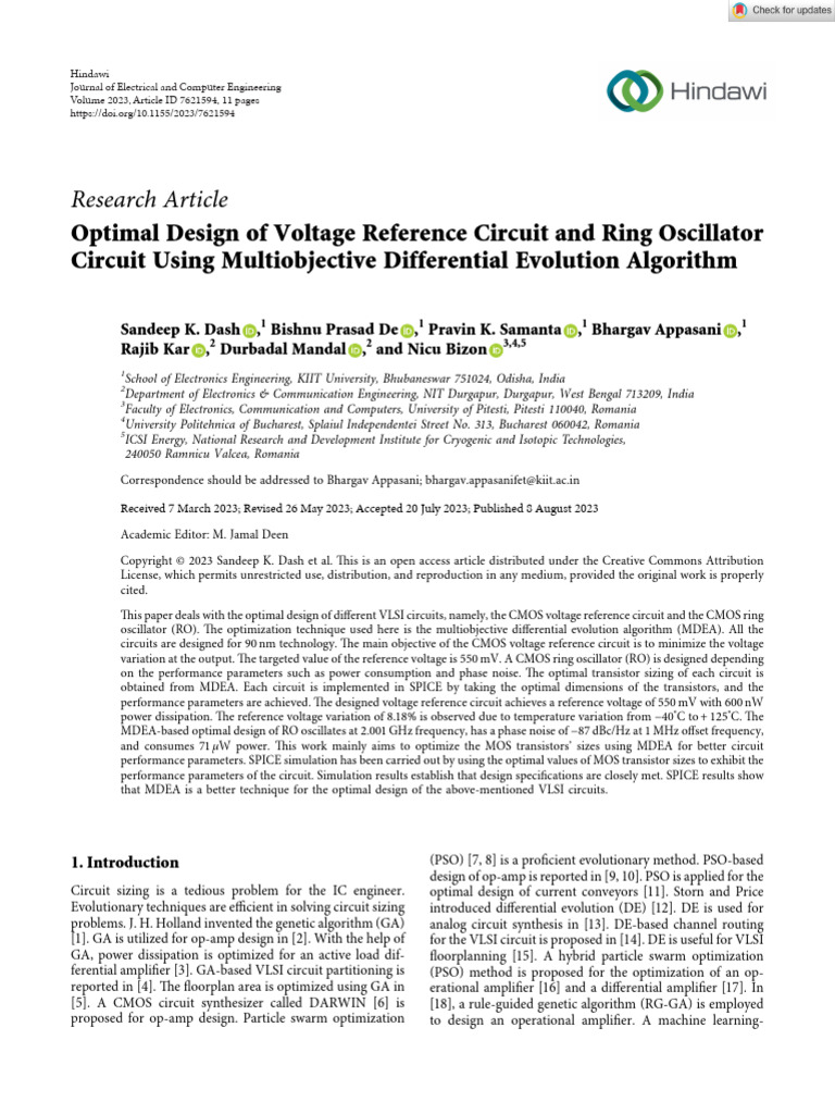 Journal of Electrical and Computer Engineering - 2023 - Dash - Optimal ...