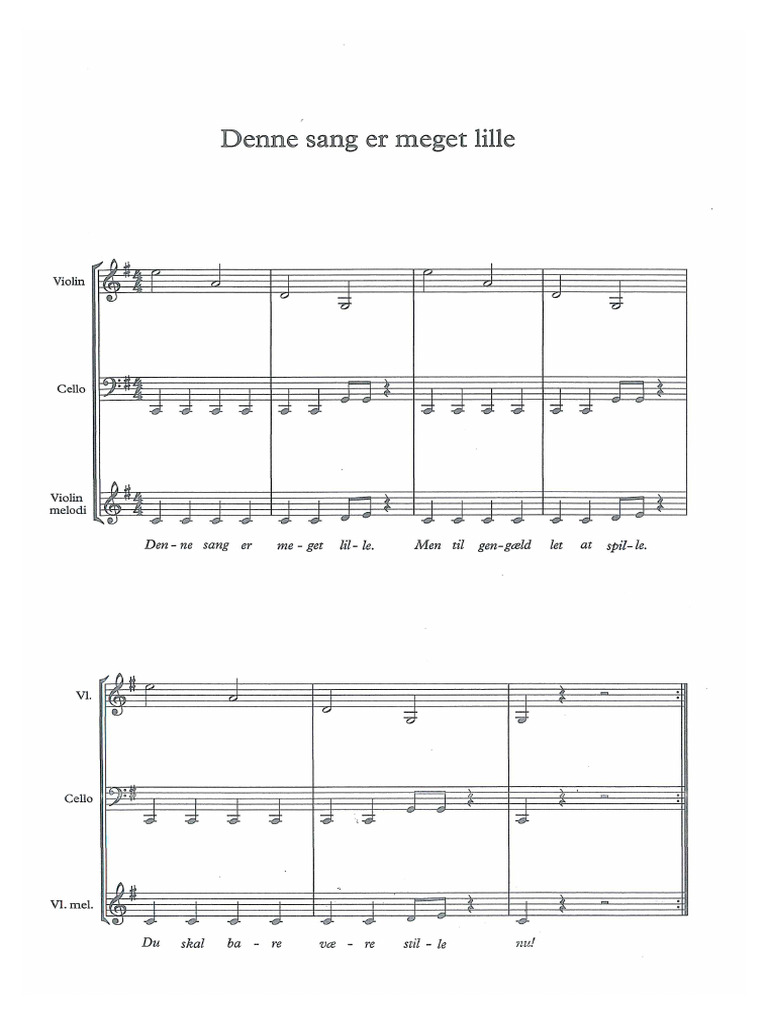 Denne Sang Er Meget Lille | PDF