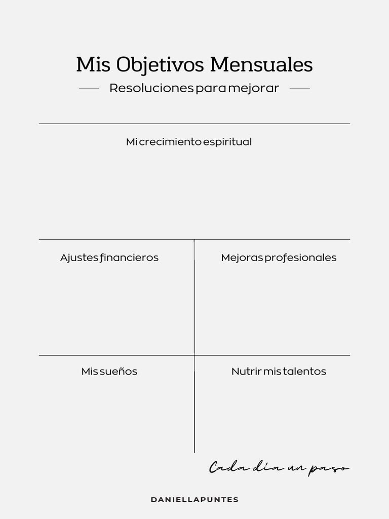 Como Establecer Tus Metas para 2026 | PDF