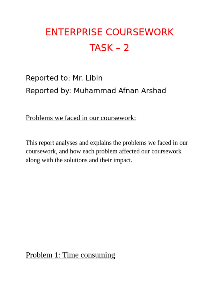 Enterprise Coursework Task 2 | PDF