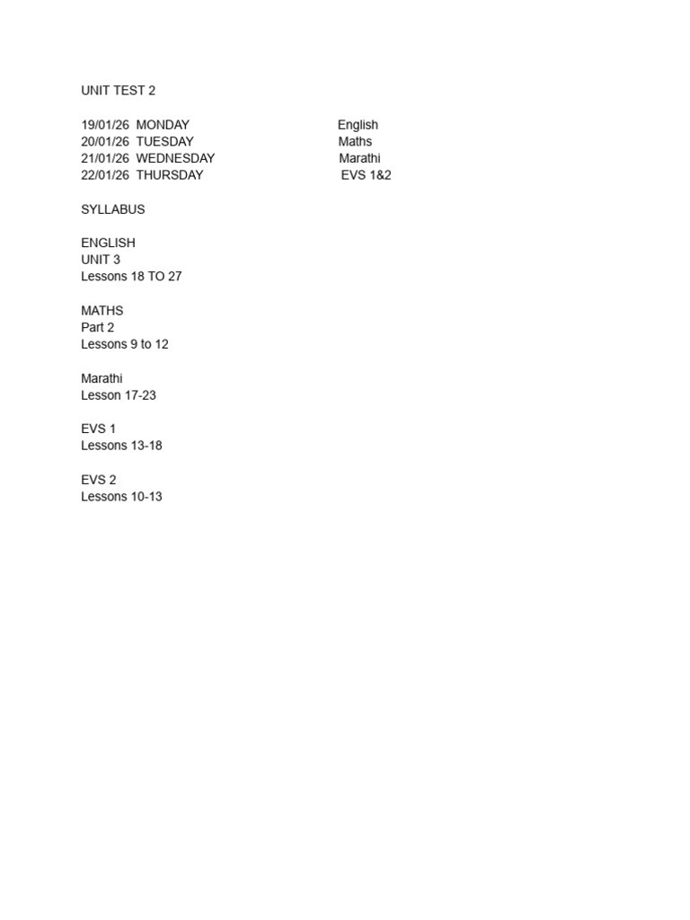 Unit Test 2 | PDF