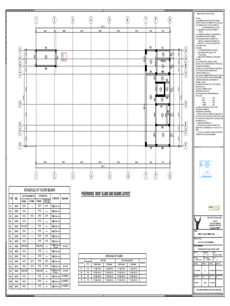 Penthouse Roof Slab and Beams | PDF