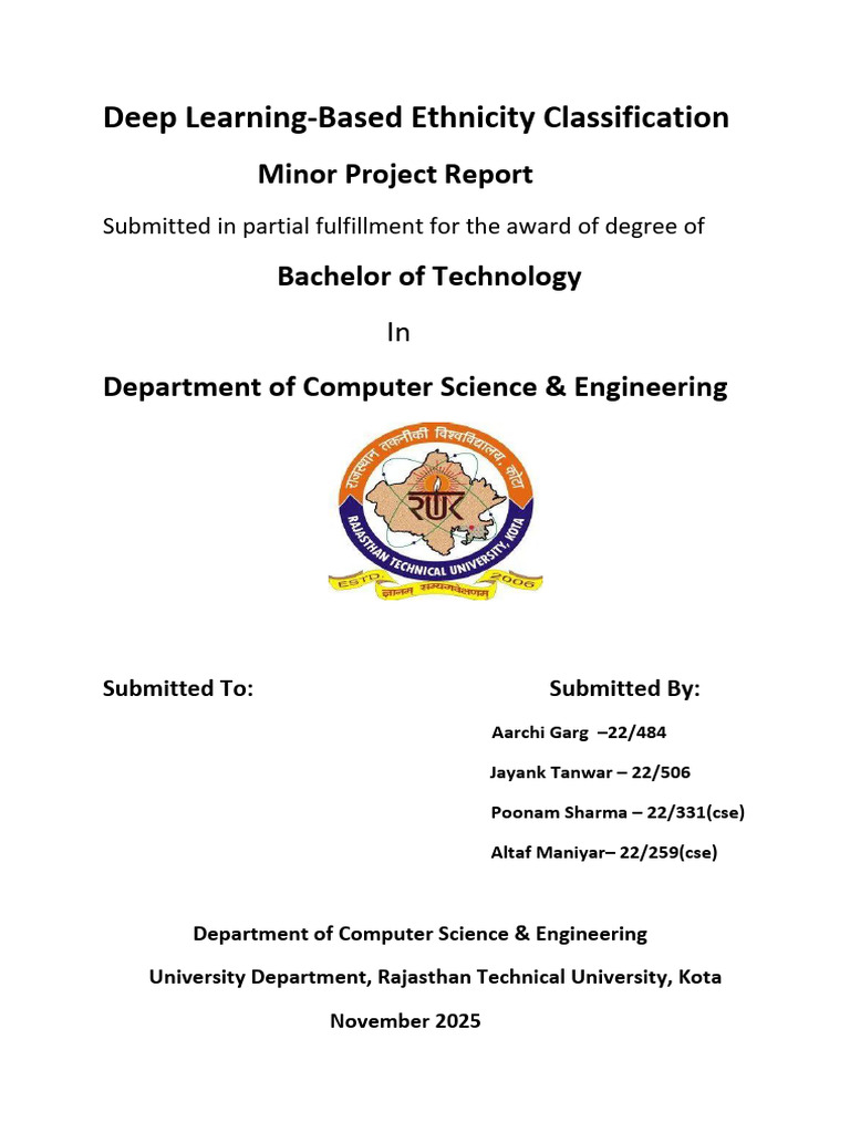 Report 7th Sem Project Ajpa | PDF | Computing