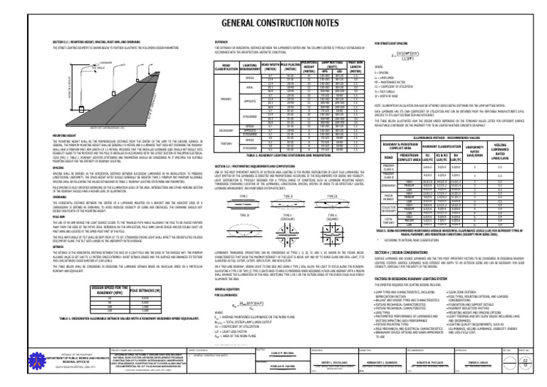 General Notes_Street Light-02 | PDF | Lighting | Electromagnetic Spectrum