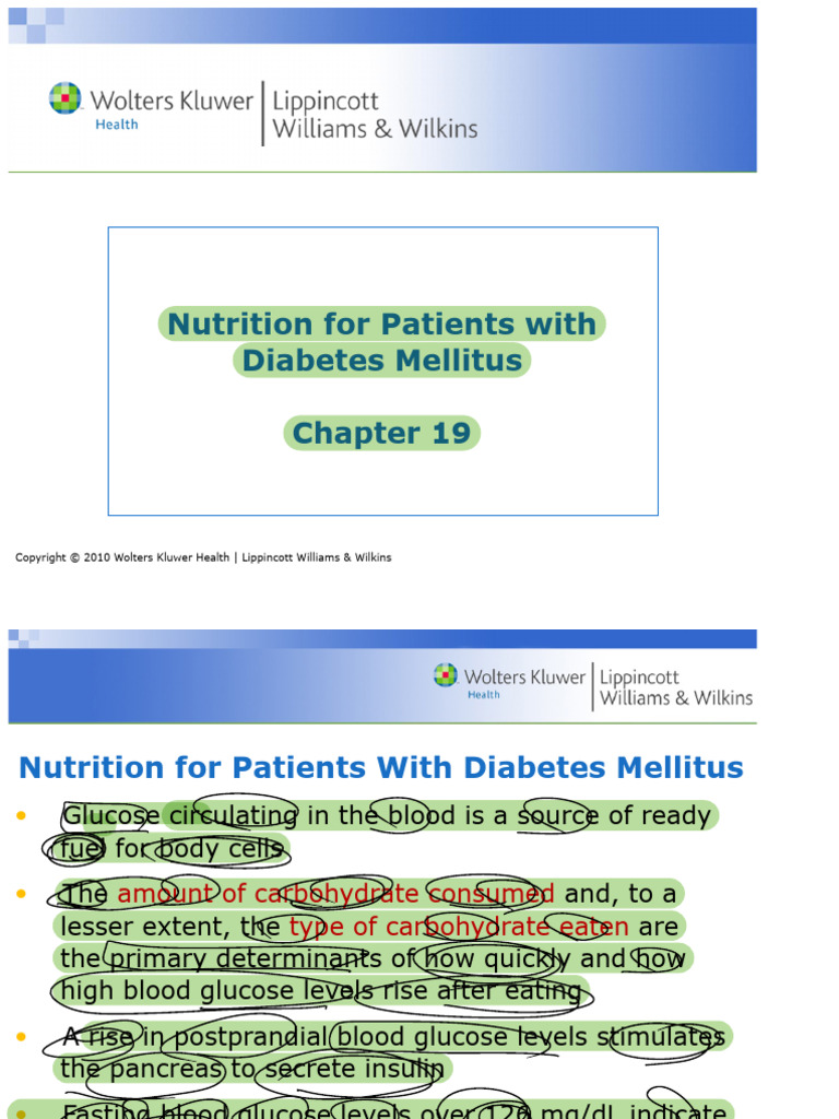 Nutrition For Patients With Diabetes Mellitus | PDF | Diabetes ...