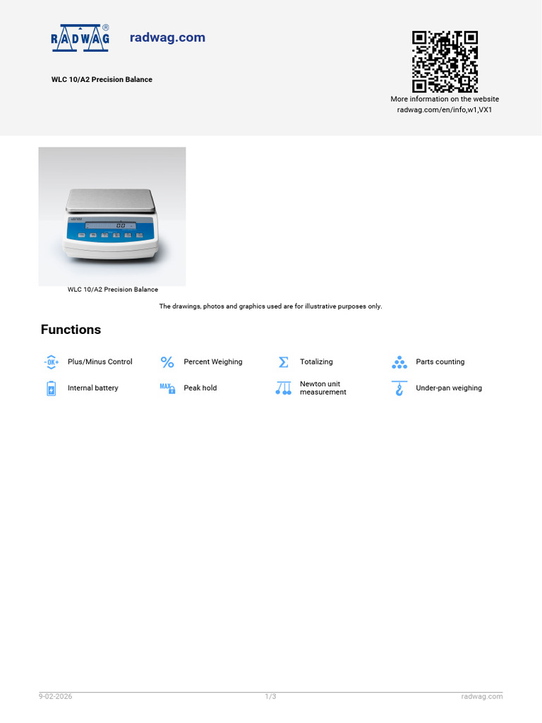 Radwag Data Sheet | PDF | Power Supply | Electricity