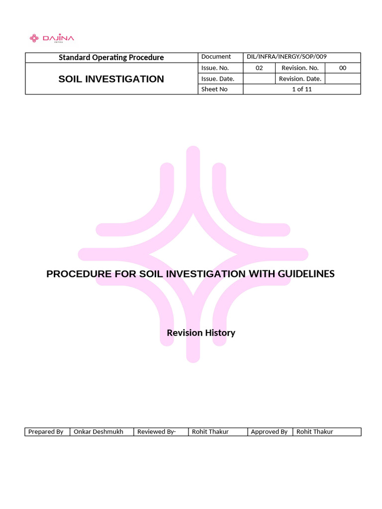 Soil Investigation Sampling-009 Rev01 | PDF | Personal Protective ...