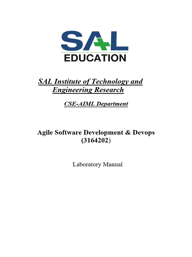 ASDD Lab Manual 2026 | PDF | Software Development Process | Agile ...