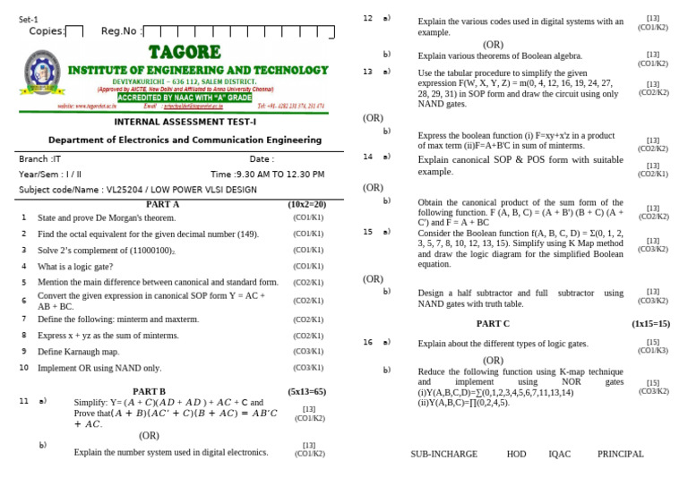 DPSD set 1 | PDF | Arithmetic | Mathematical Logic