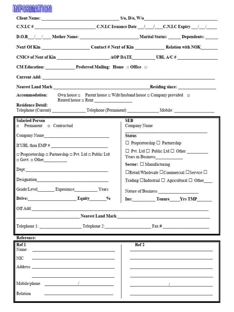 1 - Information Form | PDF