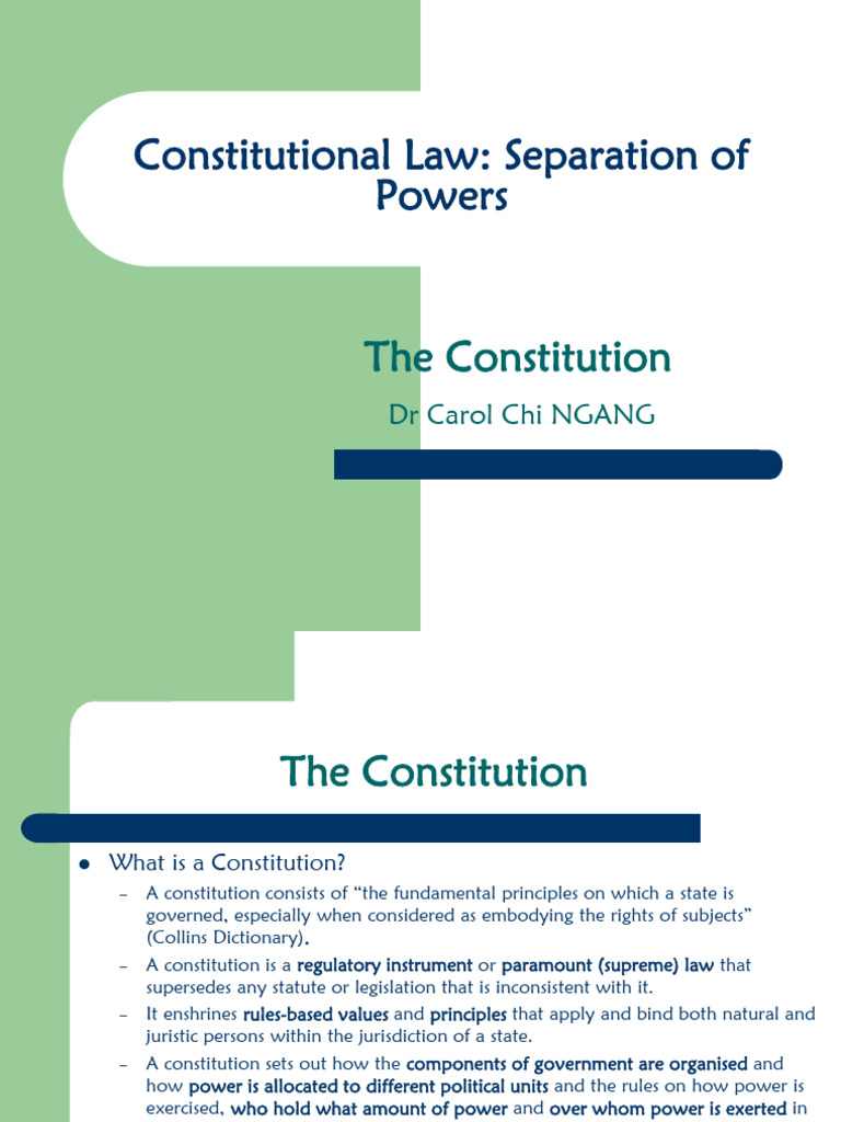 Unit Ii (1) - The Constitution | PDF | Constitution | Legal Documents