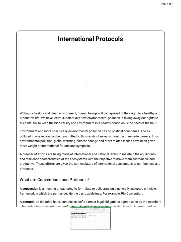 International Protocols | PDF | Kyoto Protocol | United Nations ...