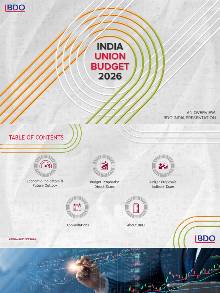 India Union Budget 2026 BDO India | PDF | Government Budget Balance ...