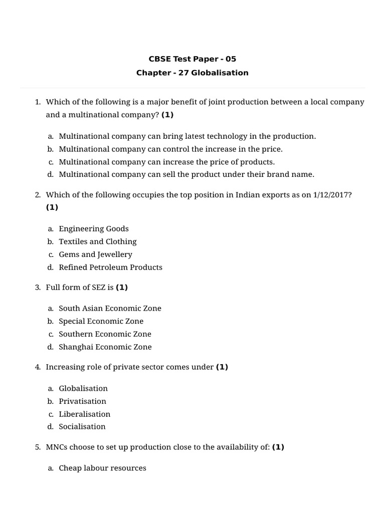 Globalisation 1 | PDF | Globalization | World Trade Organization