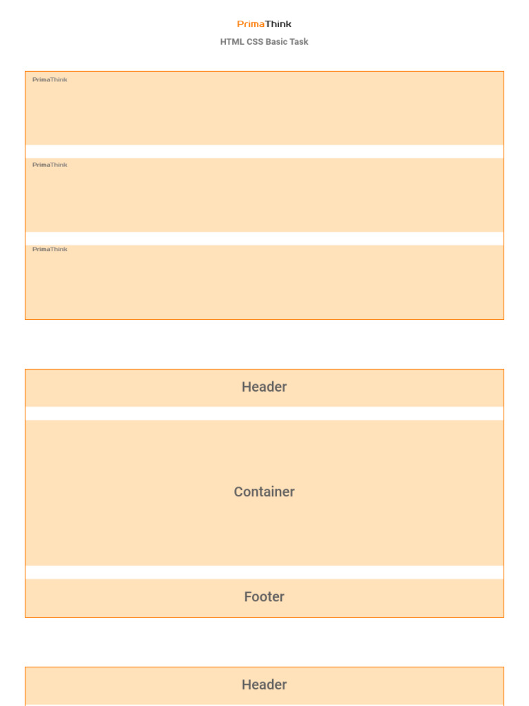Basic Template HTML CSS PrimaThink | PDF
