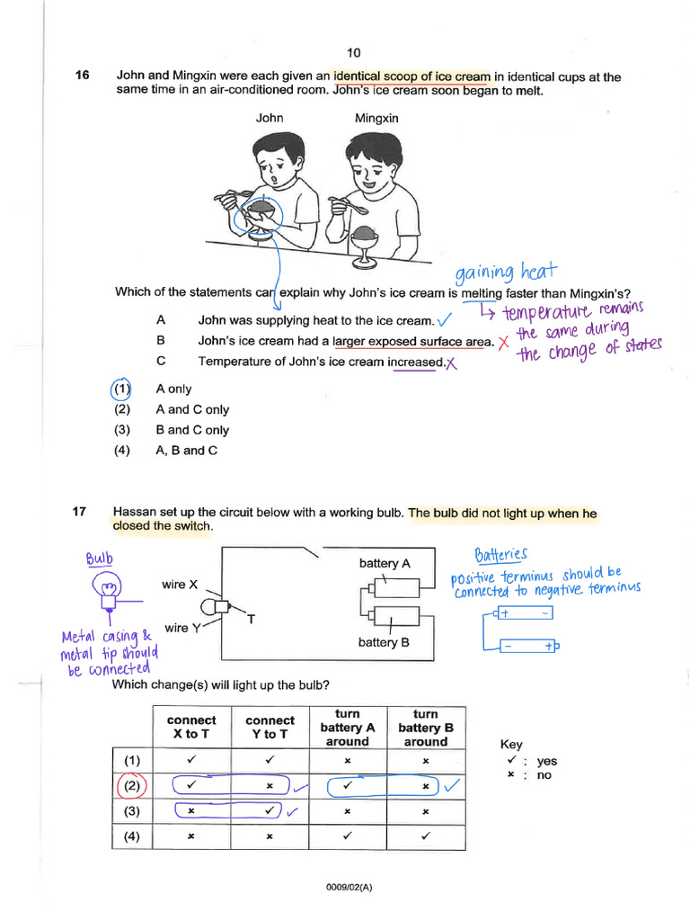 PSLE 2024 (a) - Annotated Q16-Q28 | PDF