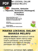 Nota Bahasa Melayu Stpm - Semantik
