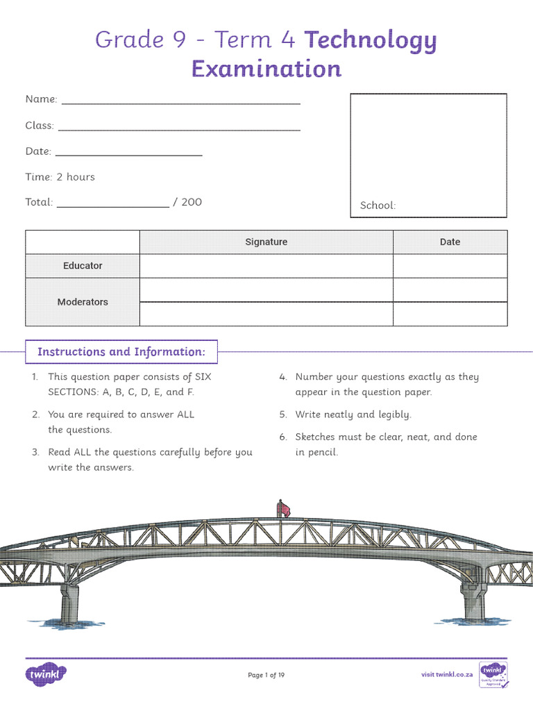 Za Nst 1728674066a Grade 9 Technology Exam Super Eco Colour | PDF ...