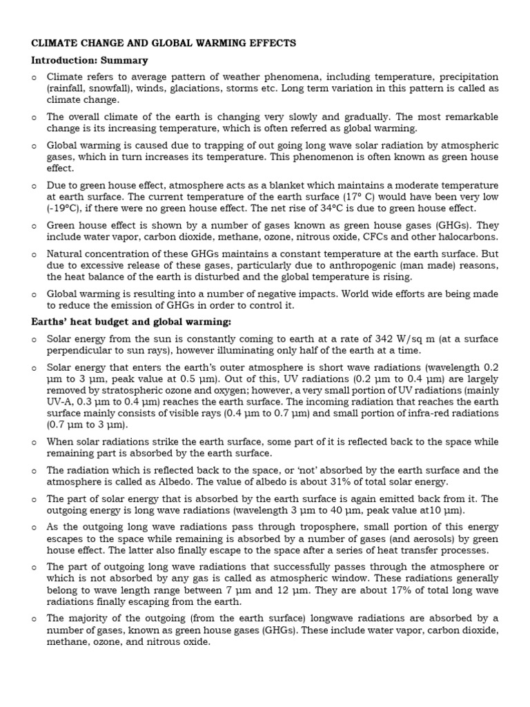 Global Warming and Ozone Depletion | PDF | Greenhouse Gas | Ozone Depletion