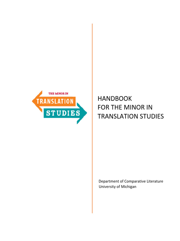 Minor in Translation Studies Handbook | PDF | Plagiarism | Translations
