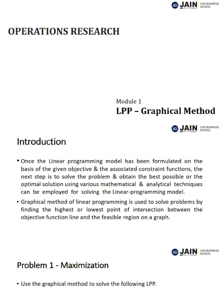 Module 1 - Graphical Solution | PDF
