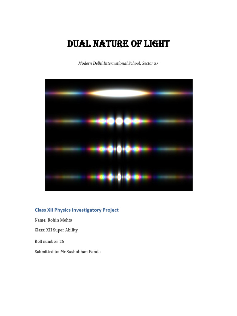 Dual Nature of Light Extended | PDF | Light | Photon