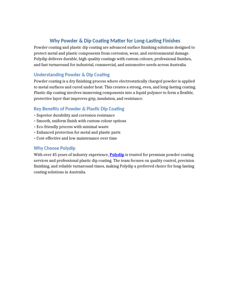 Powder Coating Services | PDF