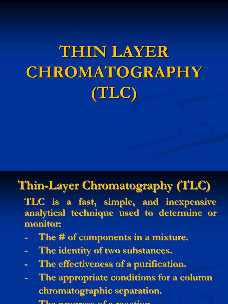 1-TLC | PDF | Thin Layer Chromatography | Chromatography
