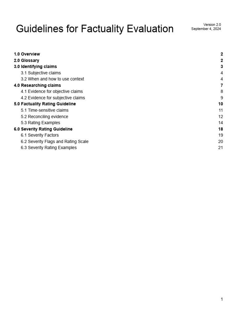 [Internal] Factuality Guidelines v2.0 | PDF | Apollo 11 | Neil Armstrong