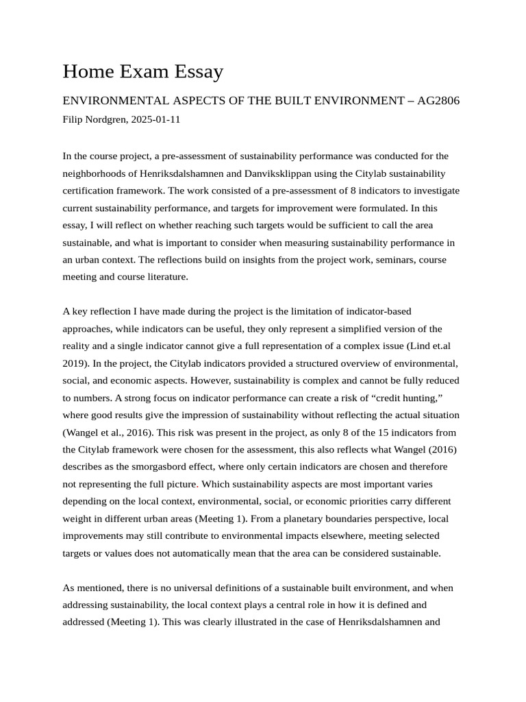 Home Exam Essay Draft | PDF | Sustainability | Artificial Intelligence