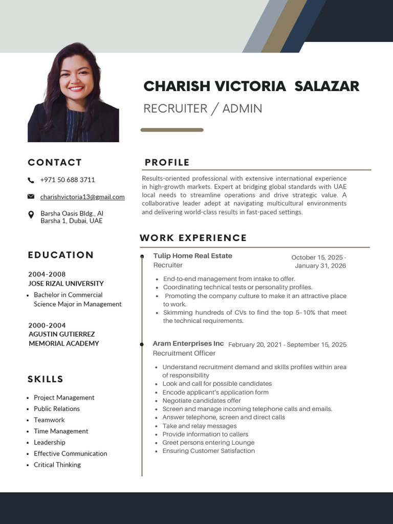 Charish Victoria S - CV | PDF