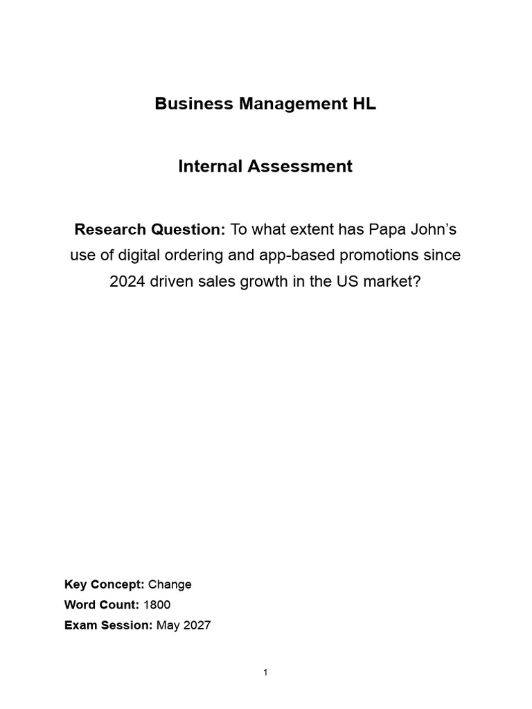 BM IA HL | PDF | Consumer Behaviour | Business