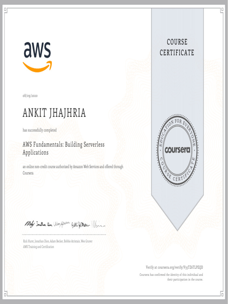 Coursera Aws Fundamentals Building Serverless Application | PDF | World ...