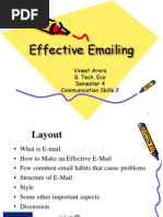 Effective Emailing: Vineet Arora B. Tech. Ece Semester 4 Communication Skills 2